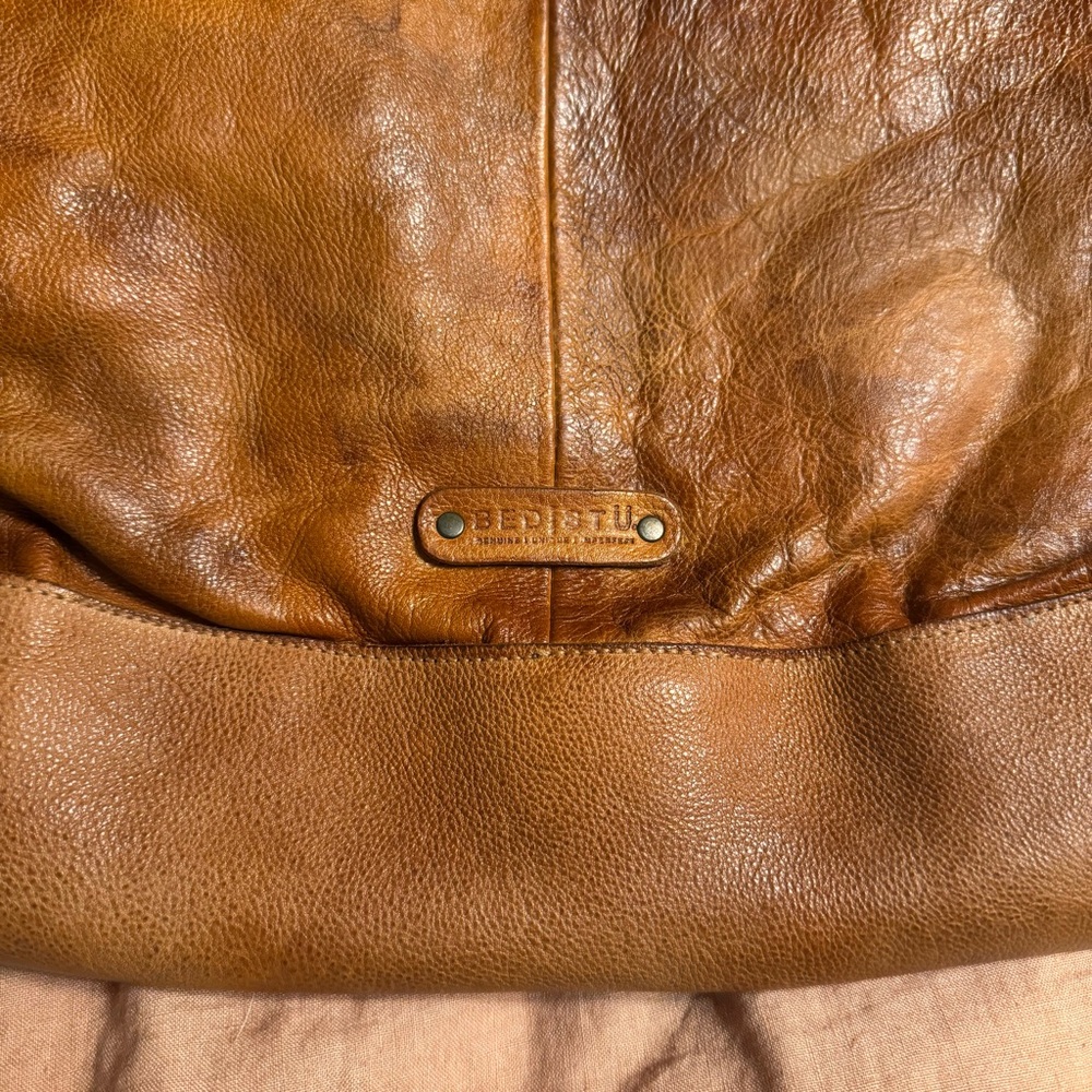 BED|STU Rustic Pecan Rockaway Brown Leather Shoulder Bag - Picture 4 of 7